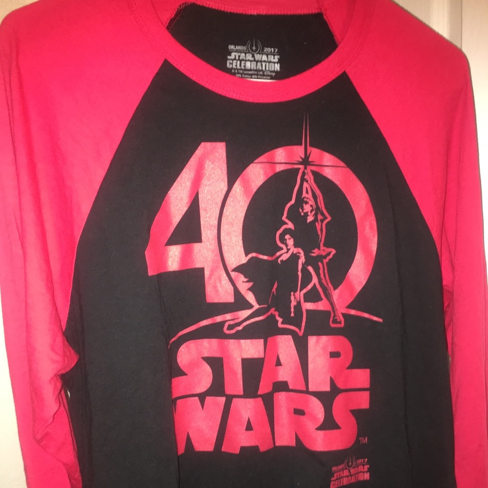 Star Wars celebration 2017 baseball tee Lg RARE